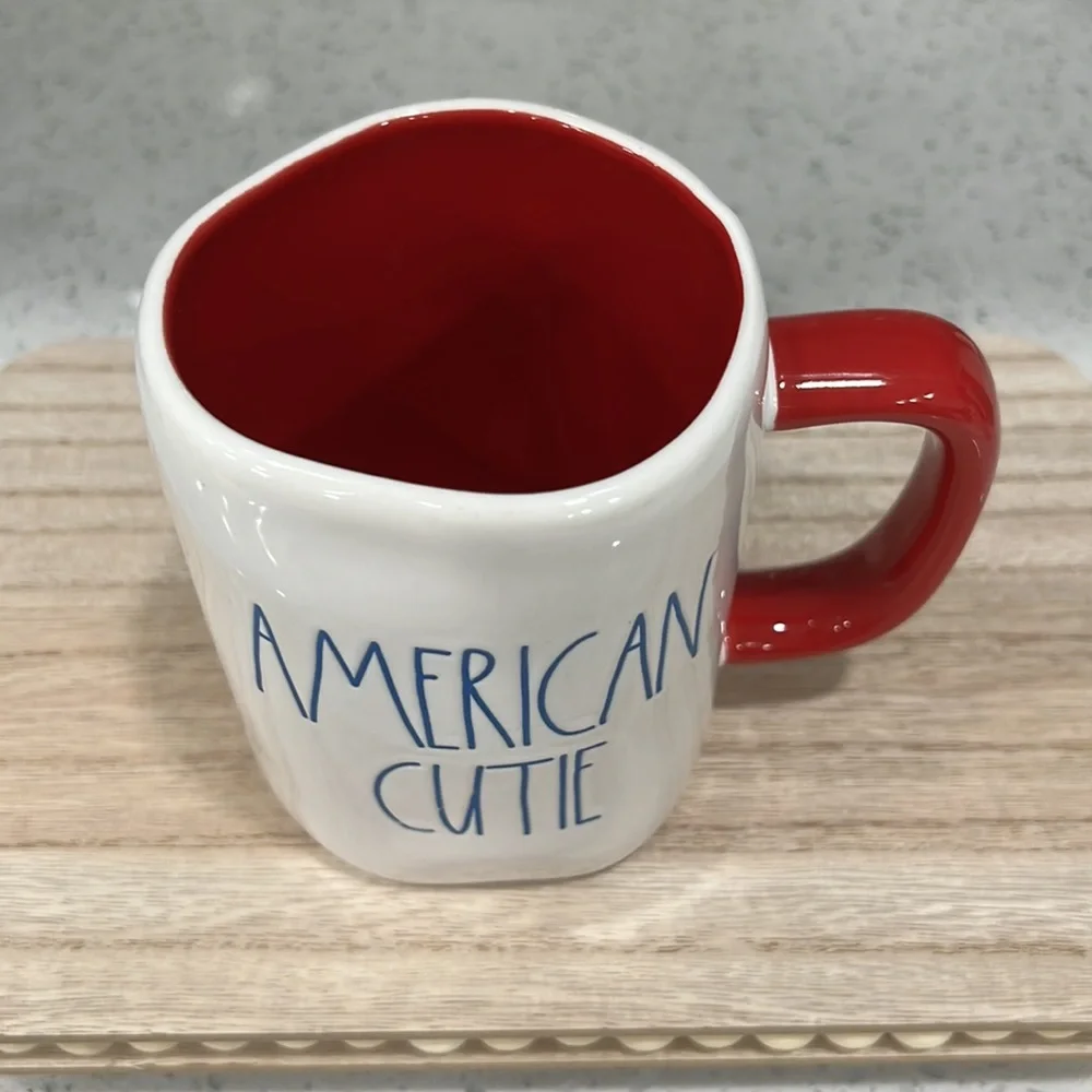 New Rae Dunn AMERICAN CUTIE Coffee Mug 202 - Picture 2 of 7
